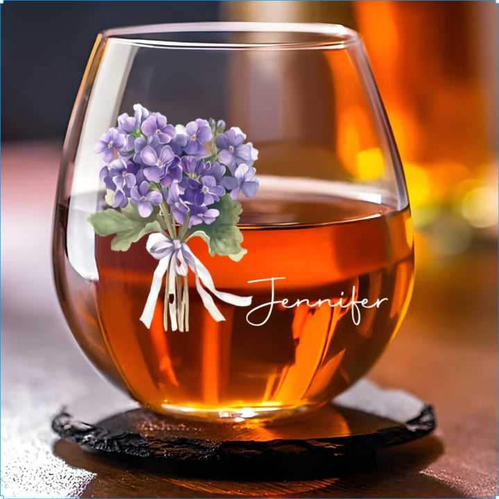 Flowers Do Not Tell They Show - Personalized Wine Glass