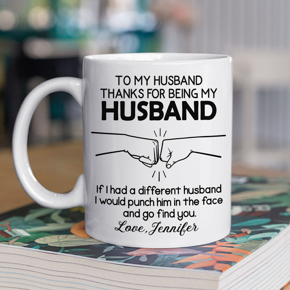 Custom Anniversary Keepsake Gifts For Couple • I Would Punch For You Husband - Personalized Coffee Mug