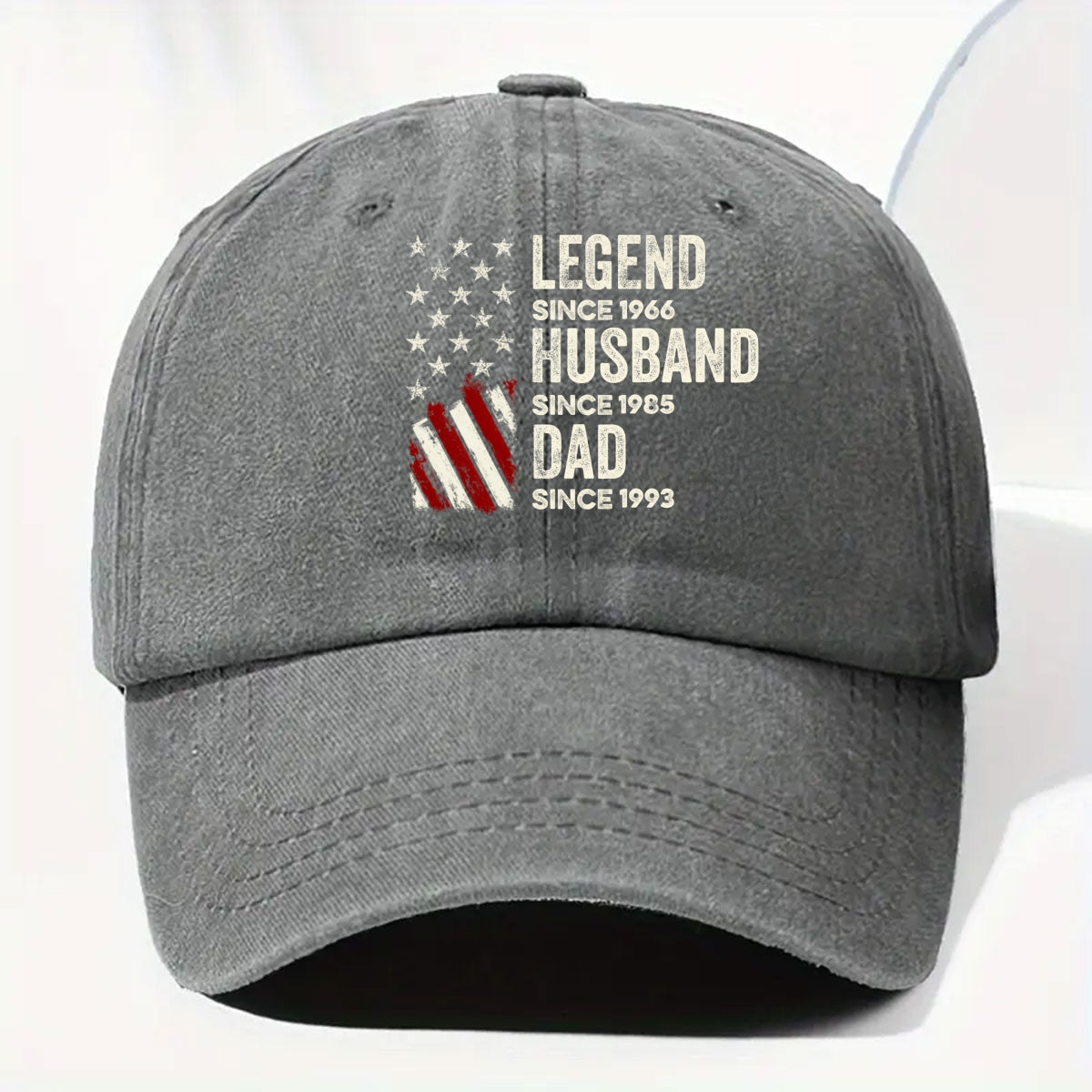 Custom Christmas Headwear Birthday Gifts for Grandpa • Just Keep Getting Better - Personalized Vintage Washed Denim Cap