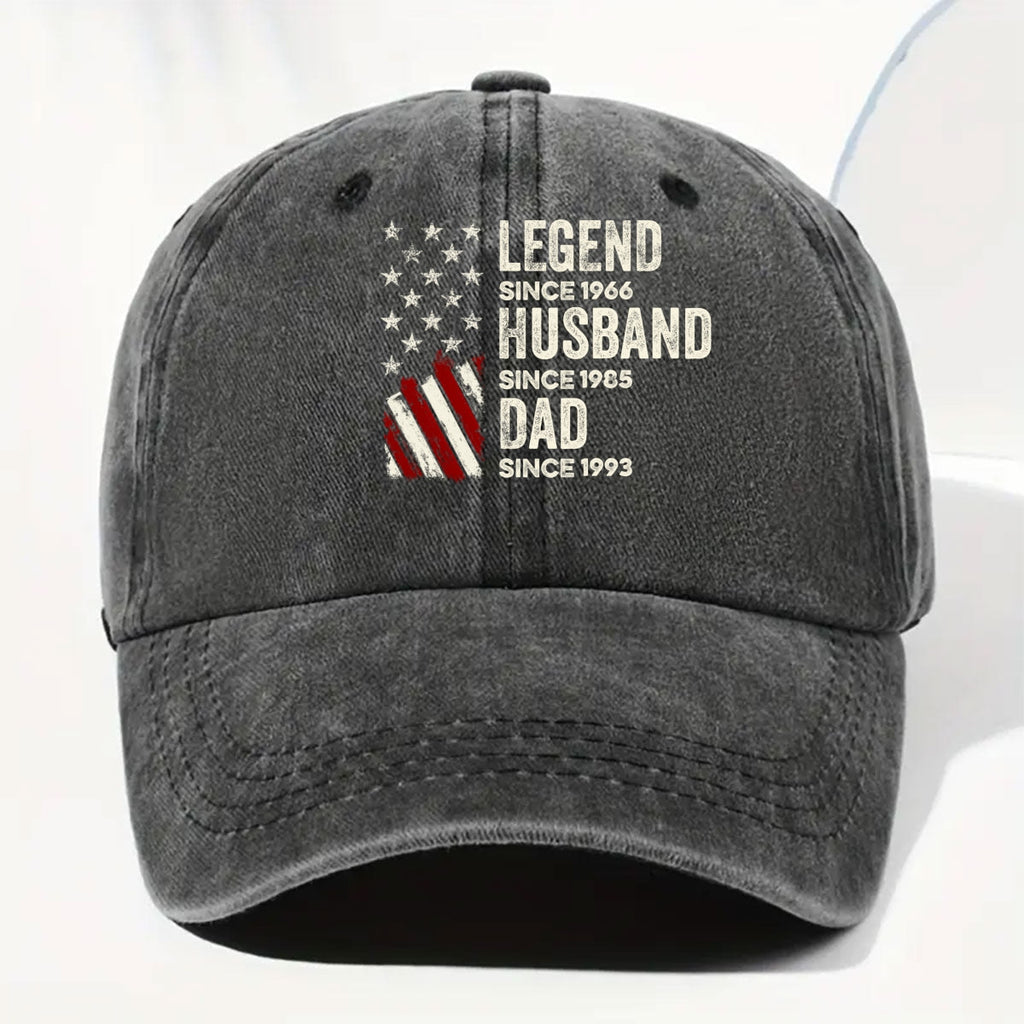 Custom Christmas Headwear Birthday Gifts for Grandpa • Just Keep Getting Better - Personalized Vintage Washed Denim Cap