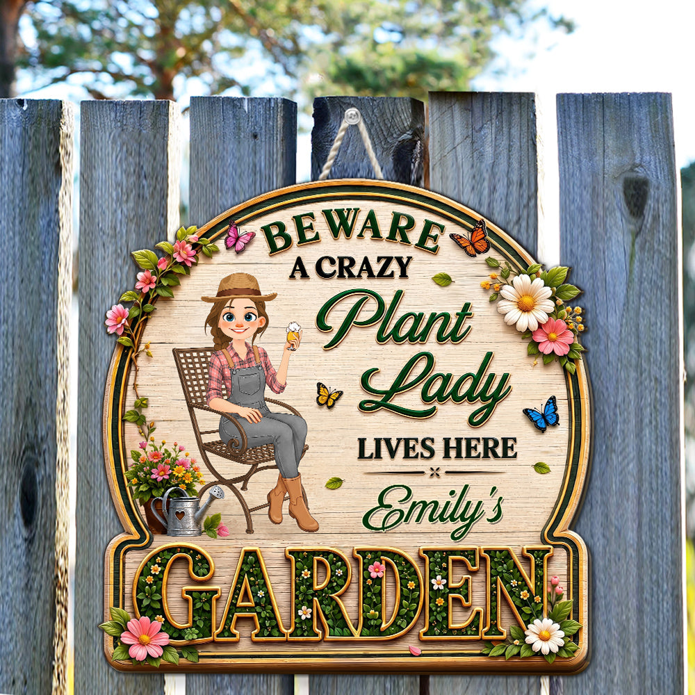 Custom 3D Home & Wall Decor, Birthday & Christmas Gift • Just The Stylized Lady - Personalized 3D Effect Wood Sign