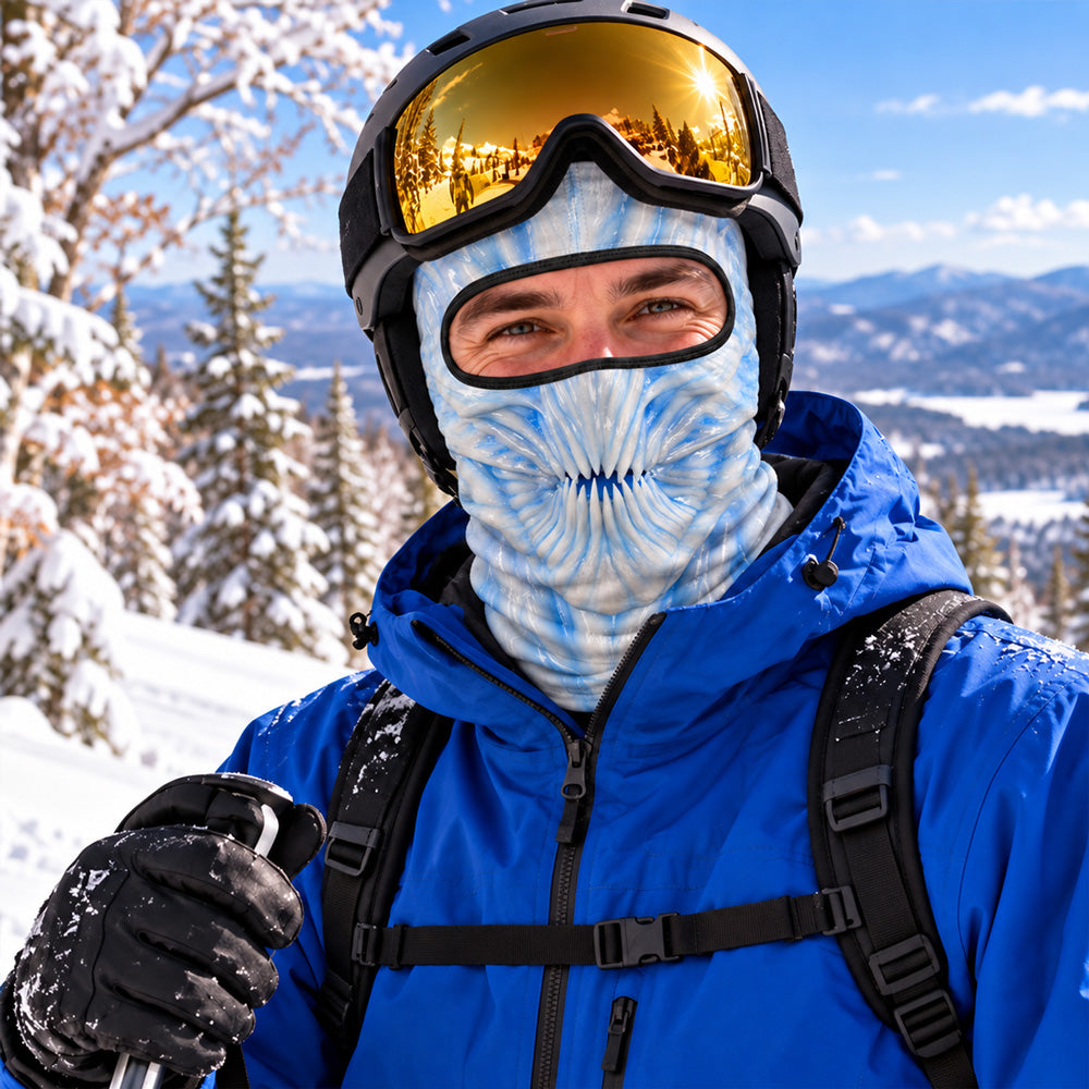 Custom Funny 3D Face Balaclava, Gag Gift For Ski Lovers & Friends • Funny Goofies Go Skiing - Personalized Ski Mask