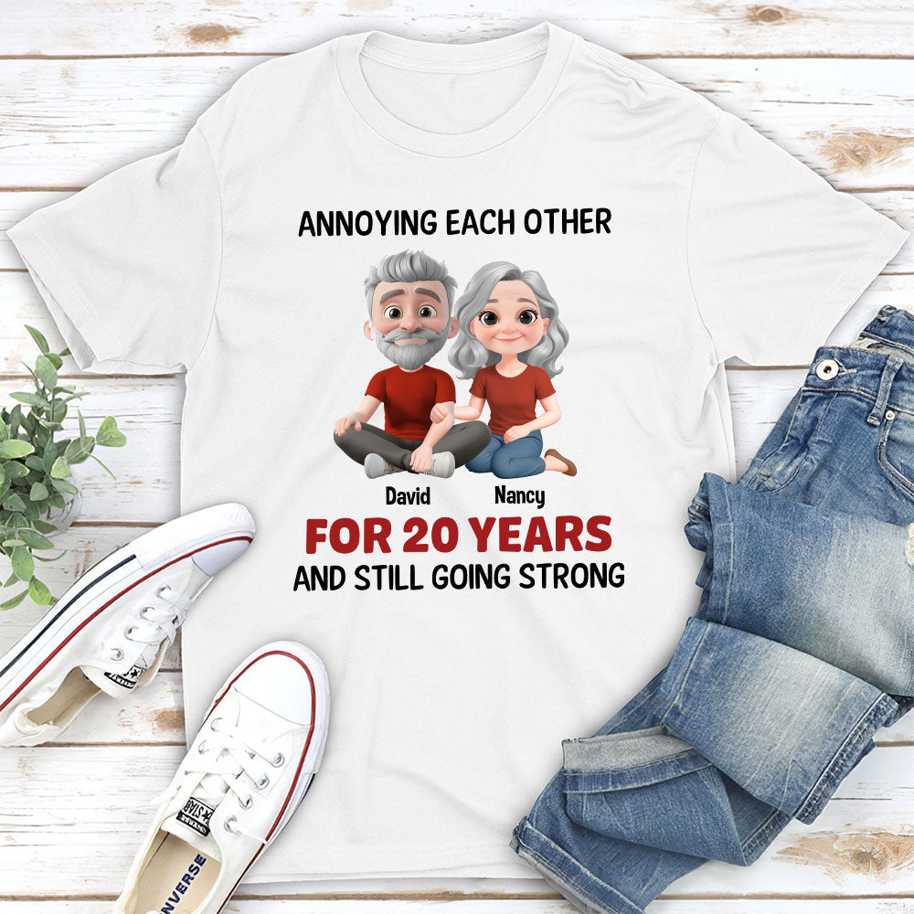 Custom Christmas Anniversary Keepsake Gifts For Husband • Annoying Each Other Couple - Personalized Shirt