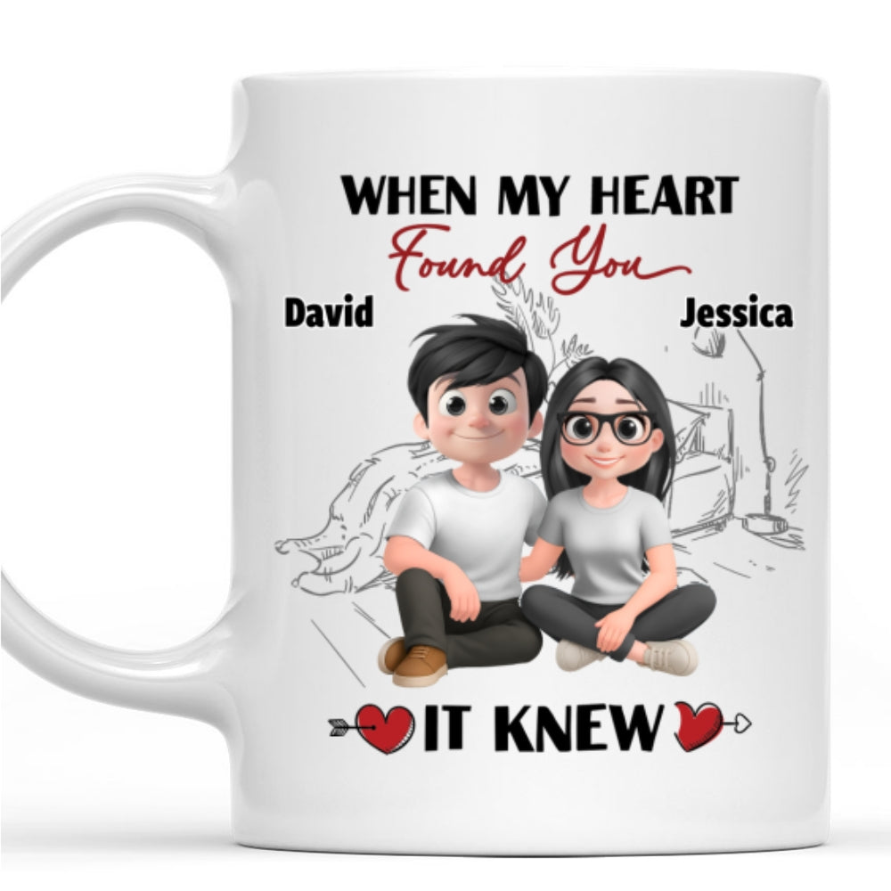 Custom Anniversary Keepsake Gifts For Couple • My Soul Recognized Your Light - Personalized Coffee Mug