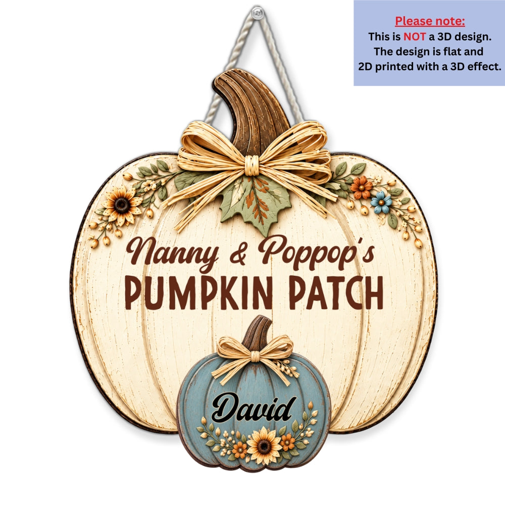 Our Pumpkin Patch Grows Love - Personalized Wood Sign