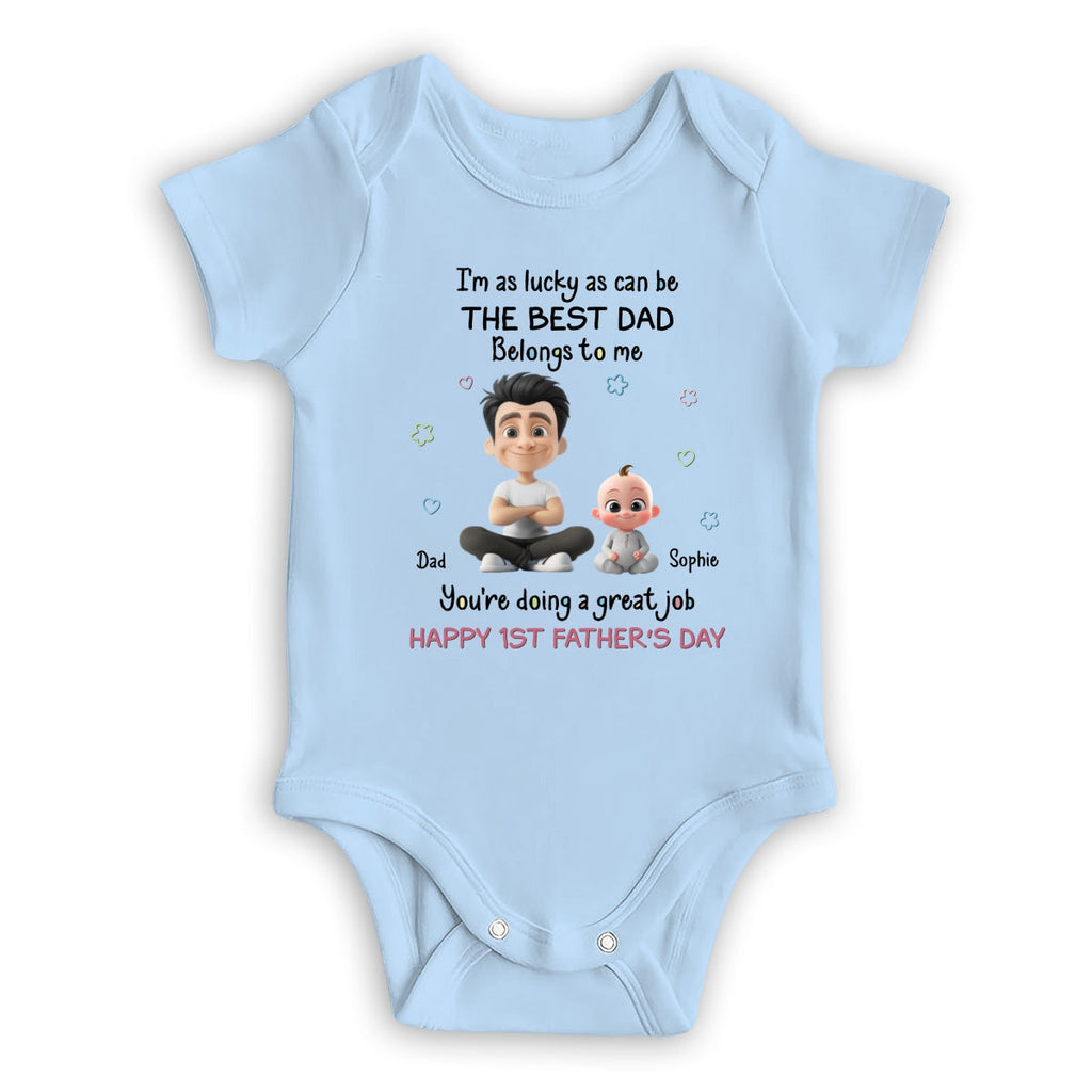 I Am Lucky Dad - Personalized Baby Onesie