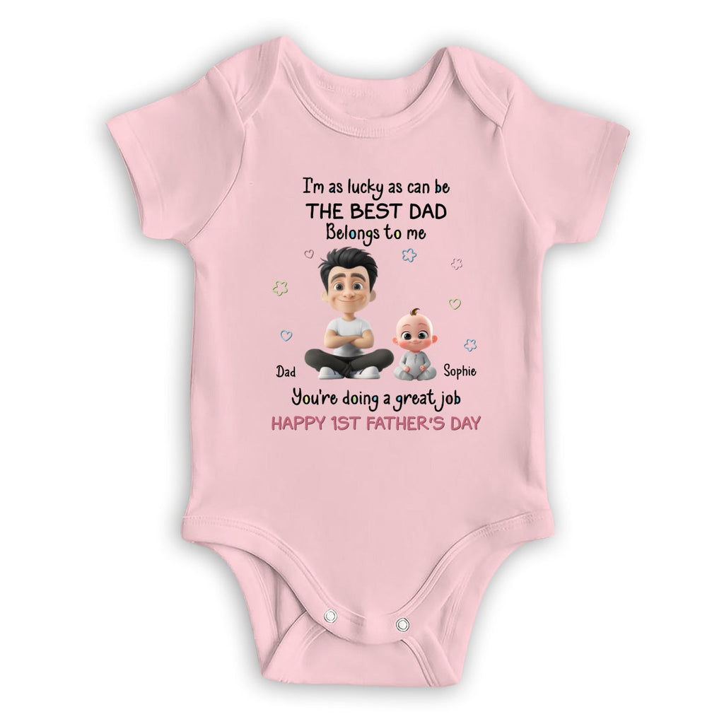 I Am Lucky Dad - Personalized Baby Onesie