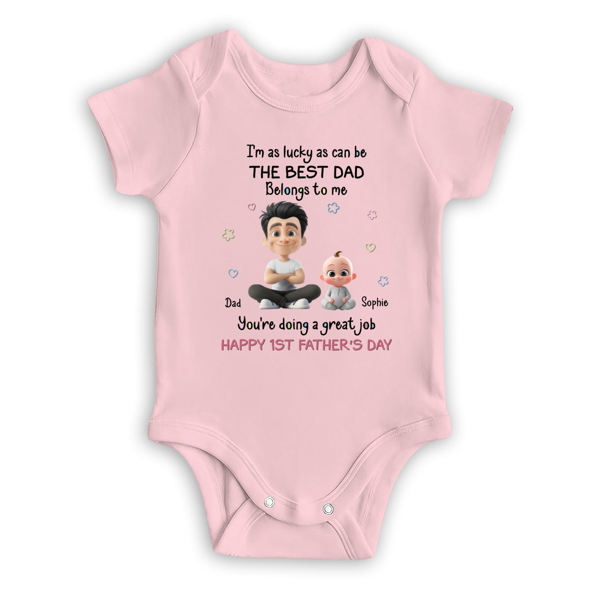 I Am Lucky Dad - Personalized Baby Onesie