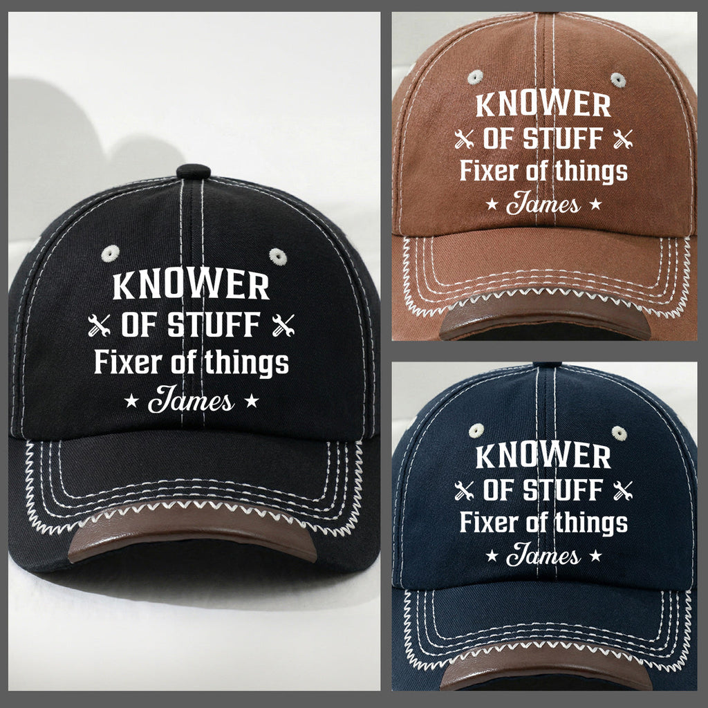Fixer And Knower - Personalized Vintage Soft Baseball Cap