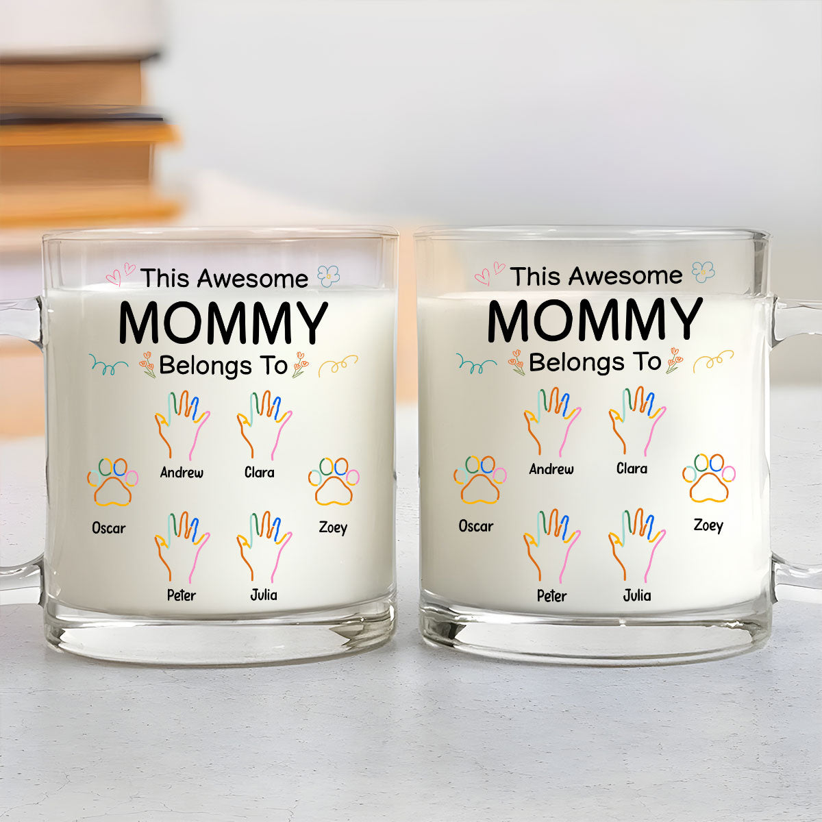 Custom Christmas & Birthday Gift For Grandma • Glass This Awesome Mom Grandma Belongs To - Personalized Glass Mug