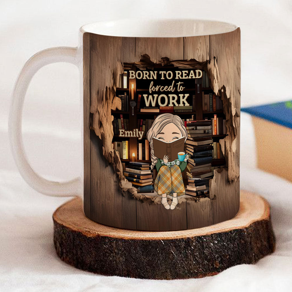 Custom Christmas & Birthday Keepsake Gift • Born To Read - Personalized Coffee Mug