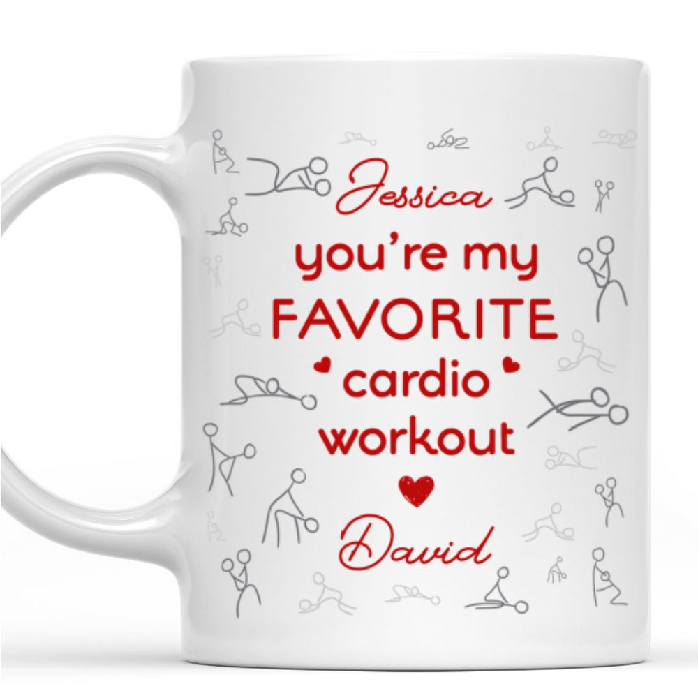 Custom Anniversary Keepsake Gifts For Couple • Favorite Cardio Workout - Personalized Coffee Mug