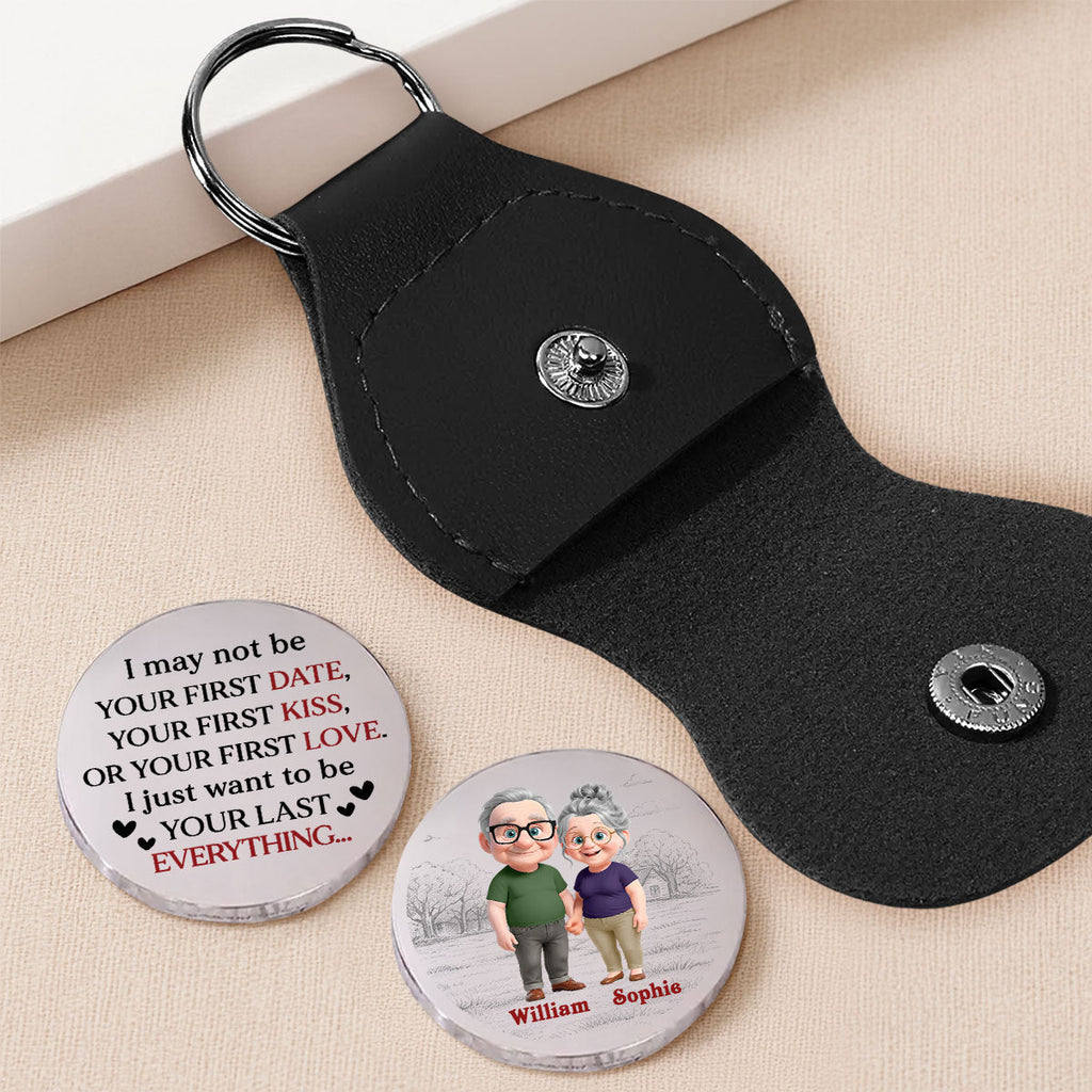 Custom Coin Keychain for Husband, Couple Anniversary Valentine's Day Gifts • Your Last Everything 2 - Personalized Pocket Hug