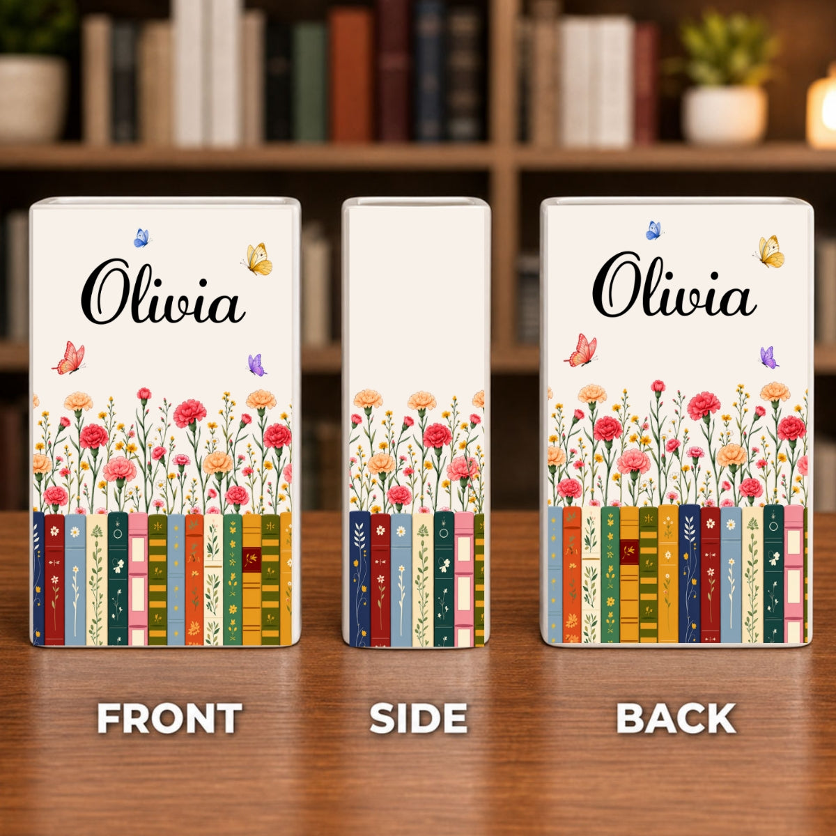 A Story In Every Flower - Personalized Ceramic Book Vase