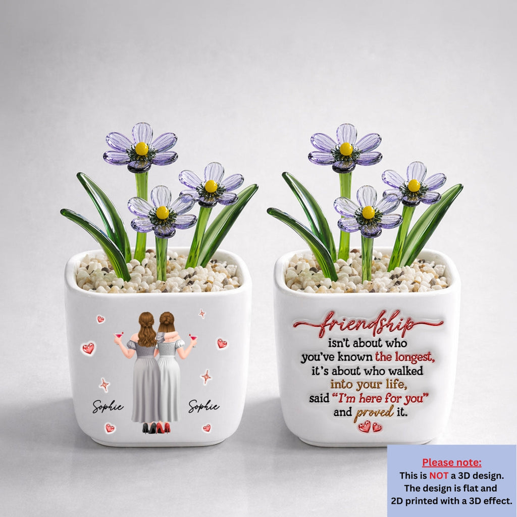 True Friendship - Personalized Glass Birth Month Flower