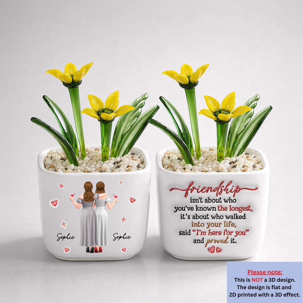True Friendship - Personalized Glass Birth Month Flower