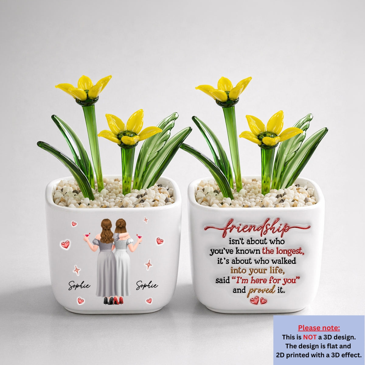 True Friendship - Personalized Glass Birth Month Flower
