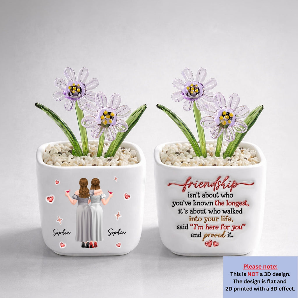 True Friendship - Personalized Glass Birth Month Flower