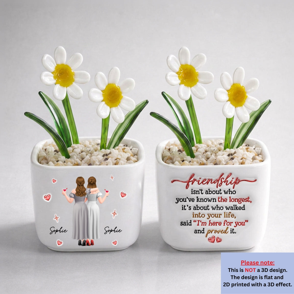 True Friendship - Personalized Glass Birth Month Flower
