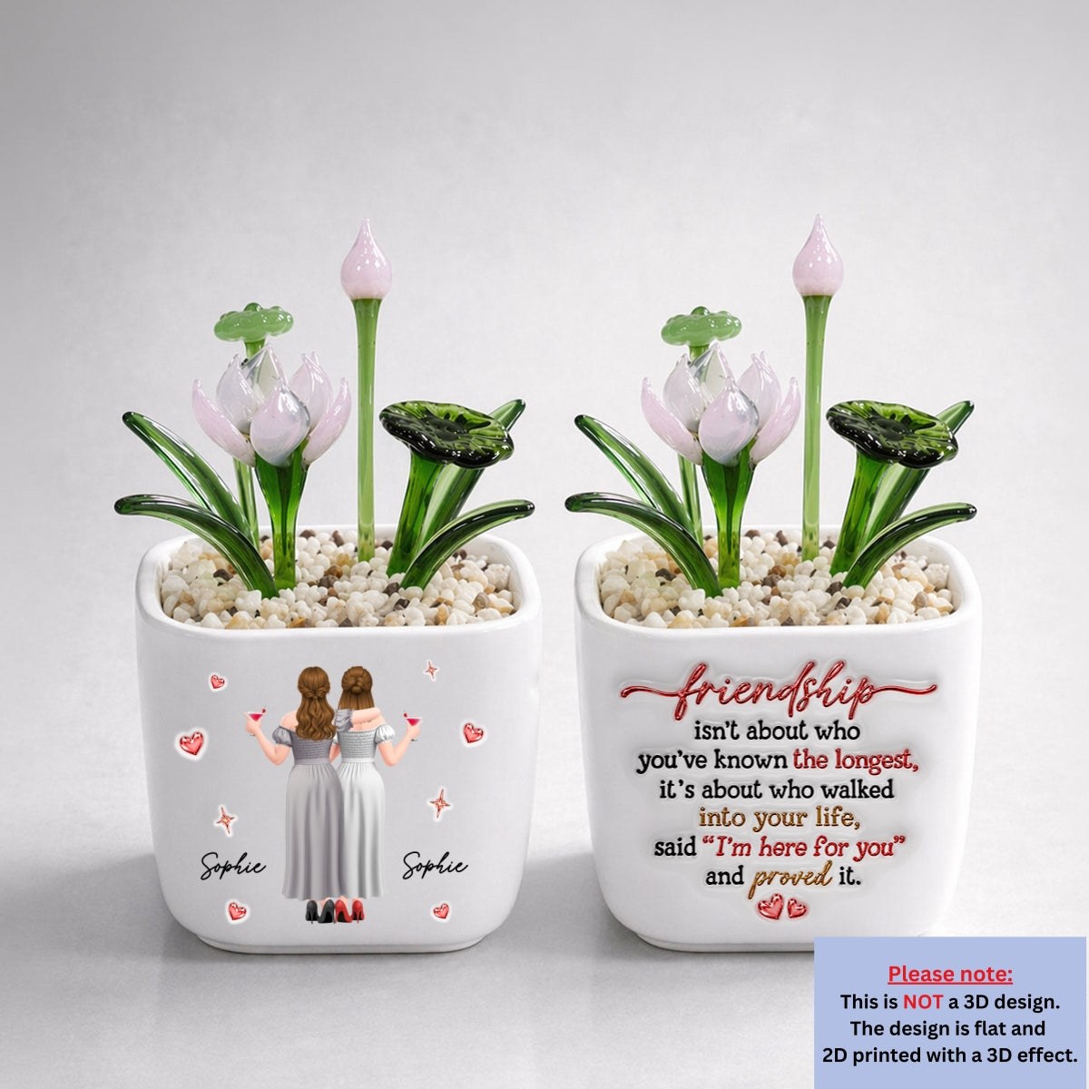 True Friendship - Personalized Glass Birth Month Flower