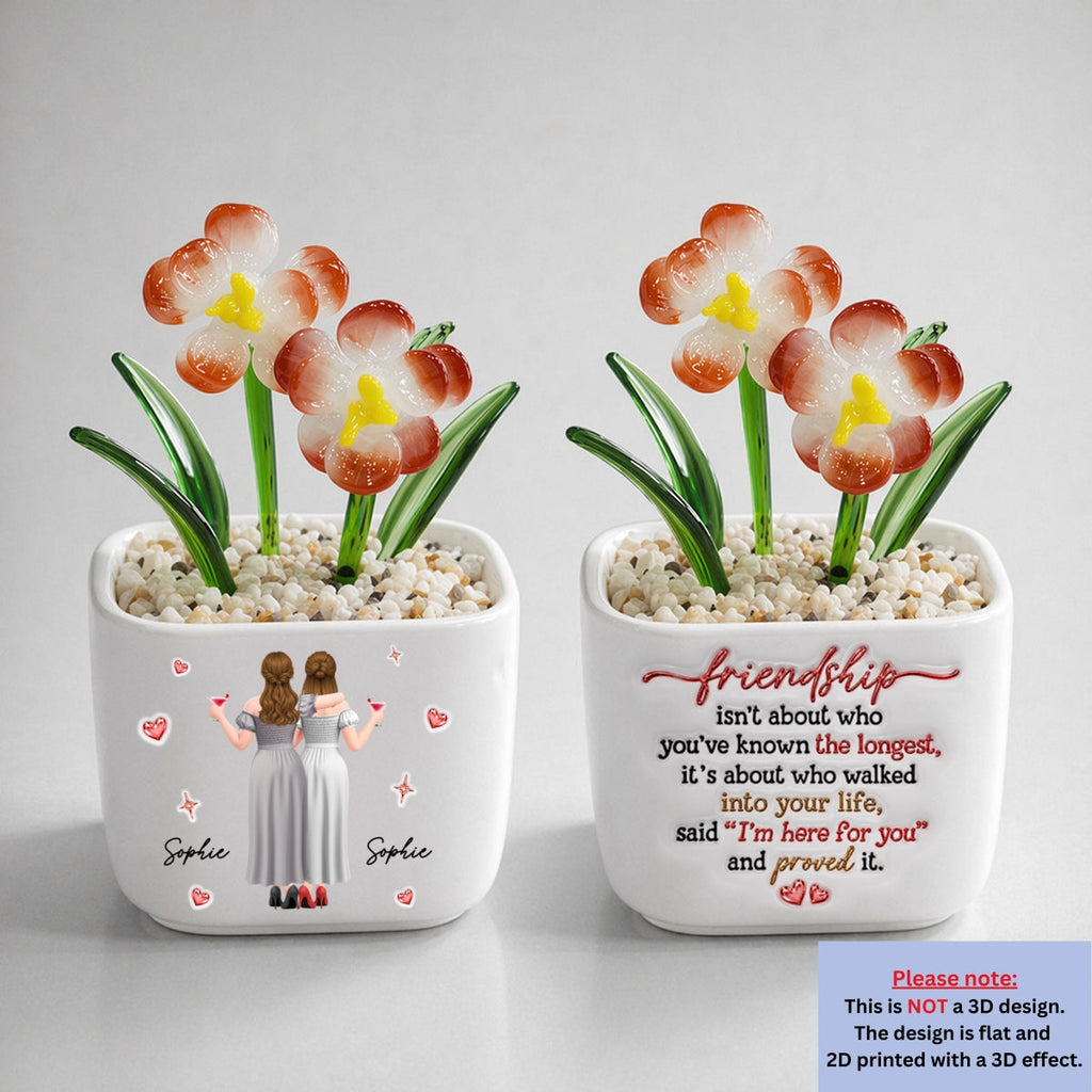 True Friendship - Personalized Glass Birth Month Flower