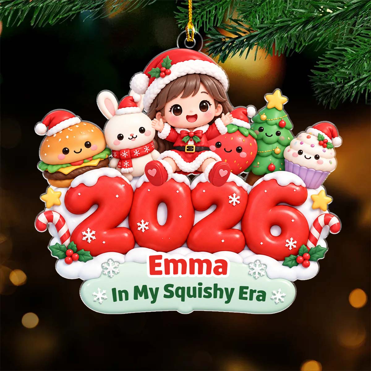 Custom Family Ornament, Christmas Gift for Family Members •  Our Little Blessings - Personalized Acrylic Ornament