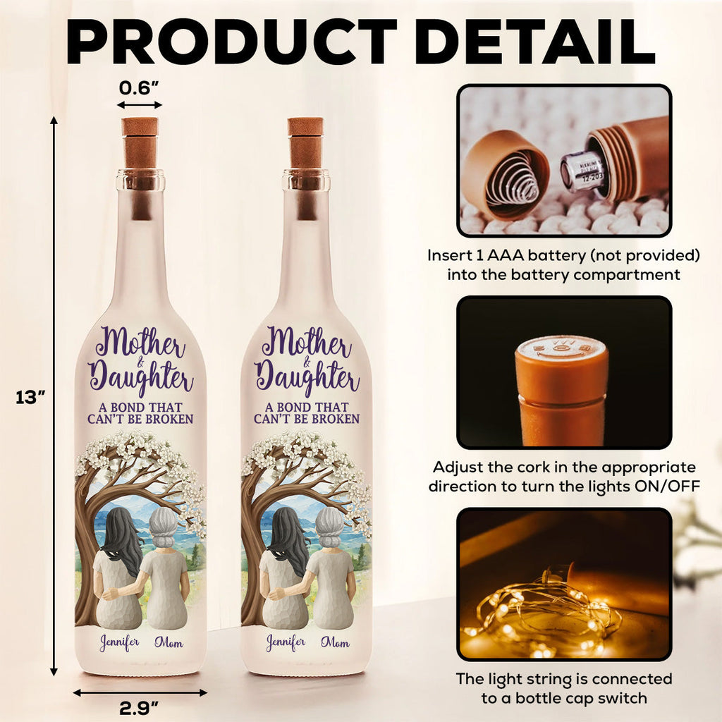 Mother And Daughters - Personalized Bottle Lamp