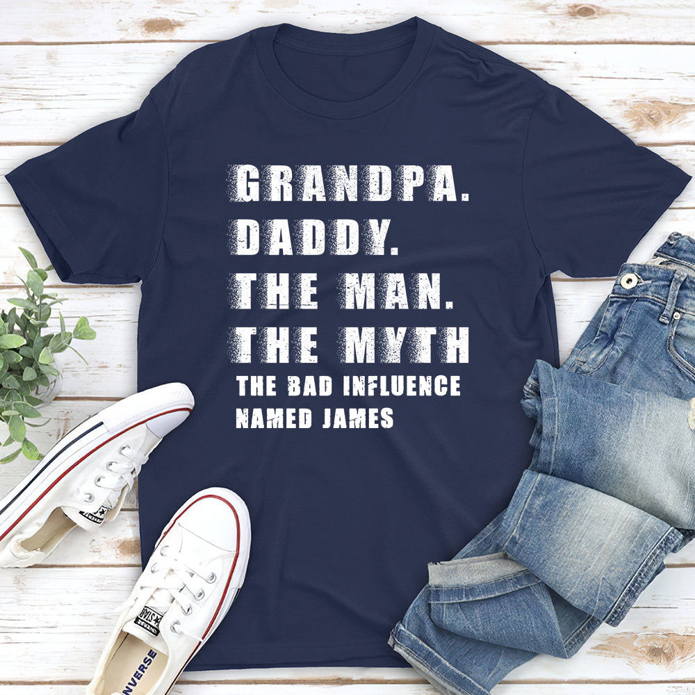 Custom Christmas & Birthday Gift for Dad, Grandpa • The Myth You Know - Personalized Shirt