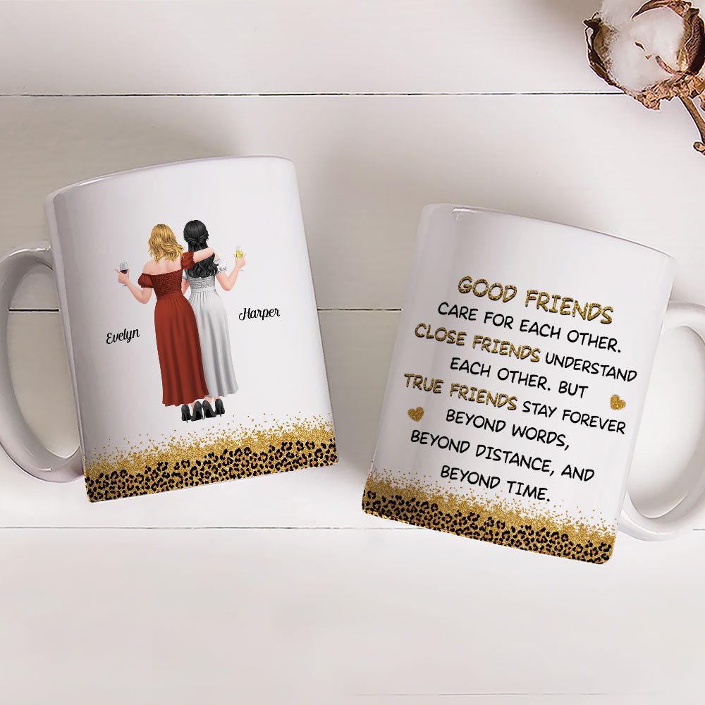 Custom Best Friend, Christmas & Birthday Friendship Keepsake Gift • Care For Each Other - Personalized Coffee Mug