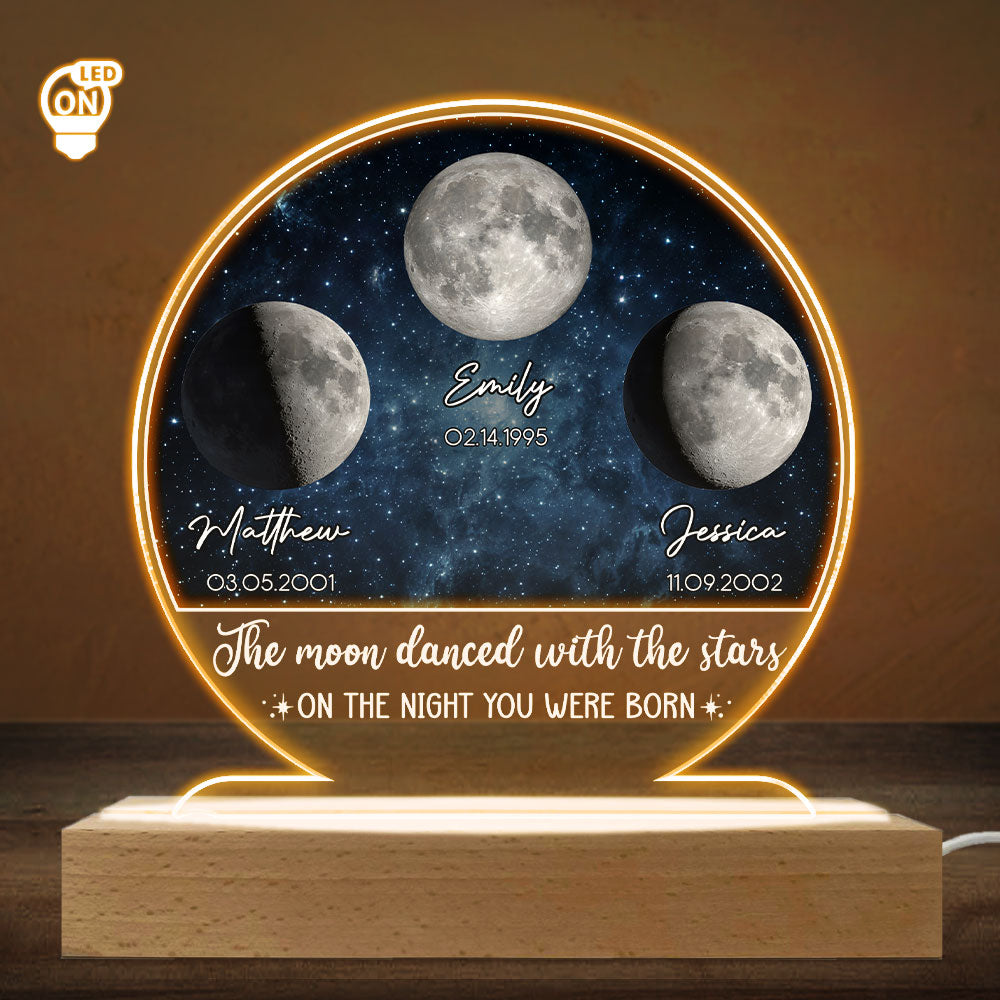 Custom Gifts for Daughter & Mom, Mother's Day Birthday • The Night Shined For You - Personalized LED Light