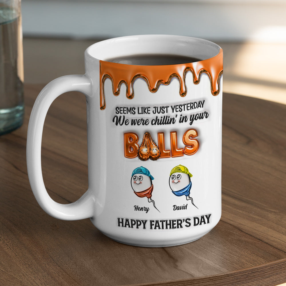 Custom Christmas & Birthday Keepsake Gift • Chill In Your Balls - Personalized 3D Inflated Effect Mug