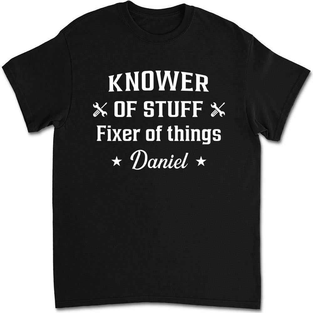 Custom Christmas Anniversary Keepsake Gifts For Husband • Fixer And Knower - Personalized Shirt