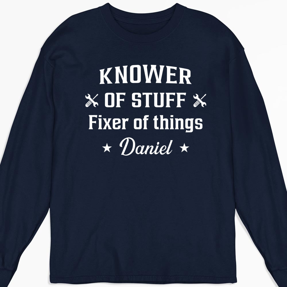 Custom Christmas Anniversary Keepsake Gifts For Husband • Fixer And Knower - Personalized Shirt