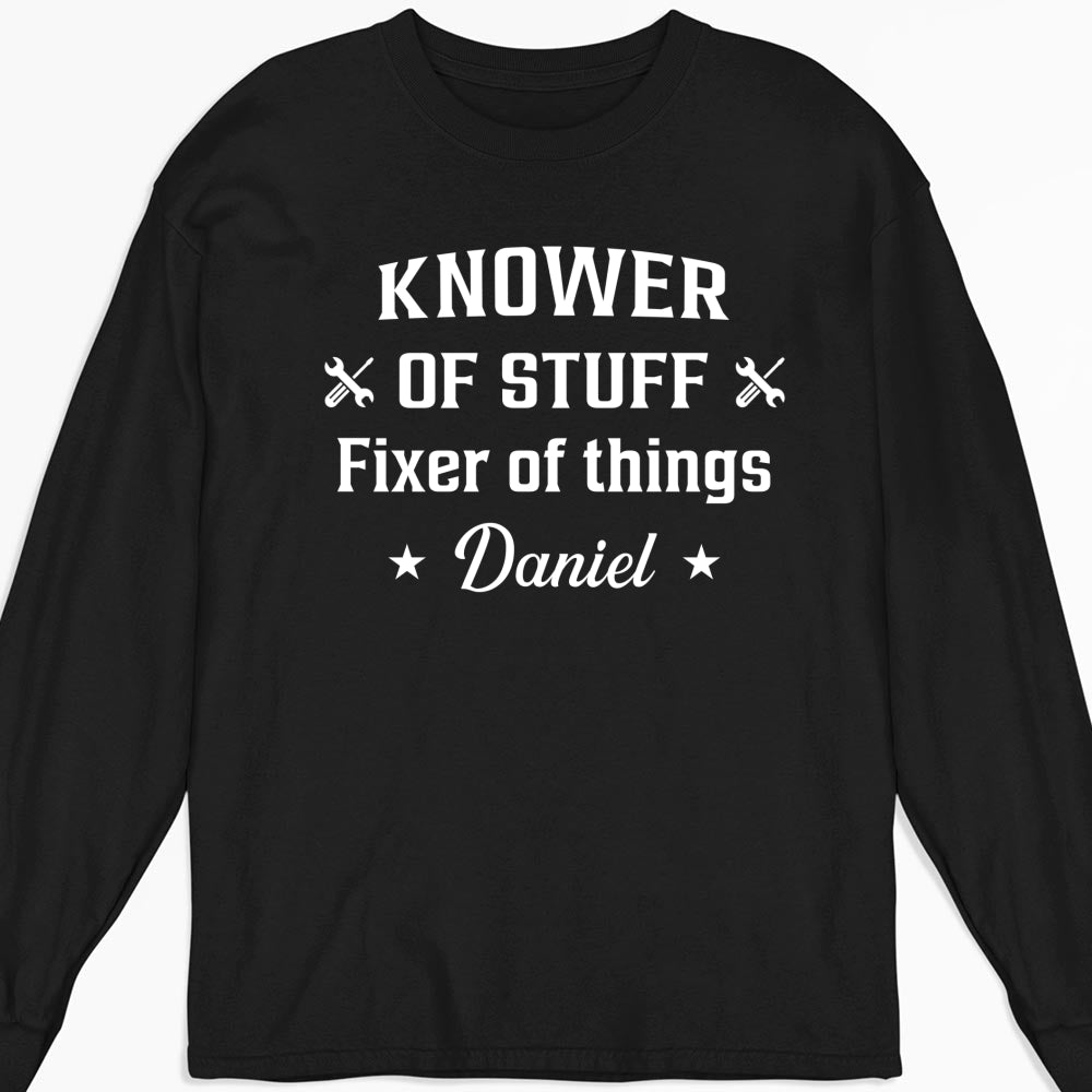 Custom Christmas Anniversary Keepsake Gifts For Husband • Fixer And Knower - Personalized Shirt
