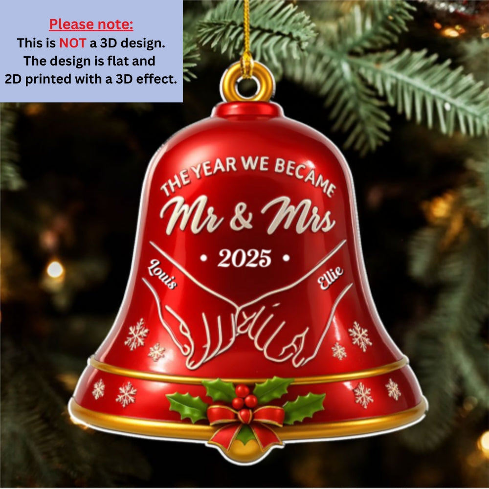 Custom Couple Christmas Ornament, Anniversary Gift •  The Sound Of Cathedral - Personalized 3D Effect Acrylic Ornament