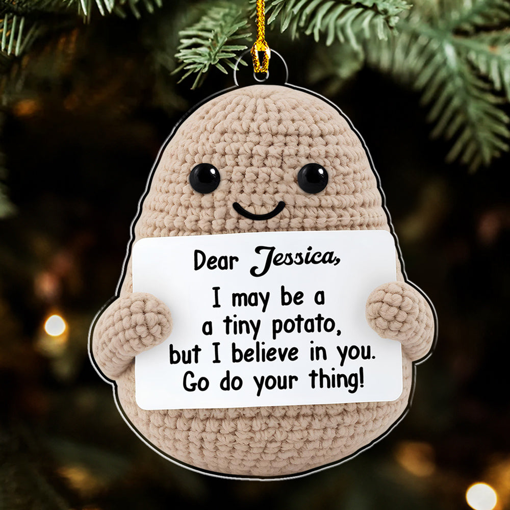 Custom Coworker Christmas Ornament, Team Appreciation Gift •  Positive Potato - Personalized Acrylic Ornament