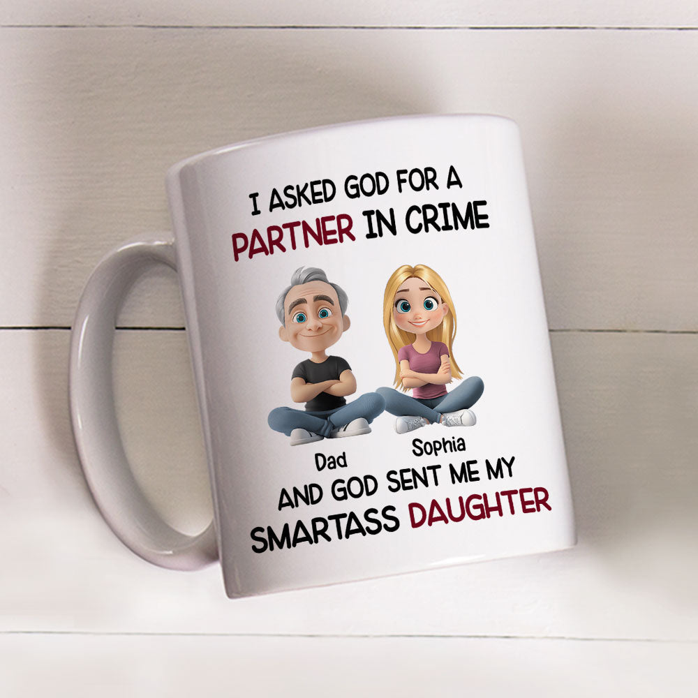 Custom Christmas & Birthday Gift for Daughter • My Daughter As My Partner - Personalized Coffee Mug