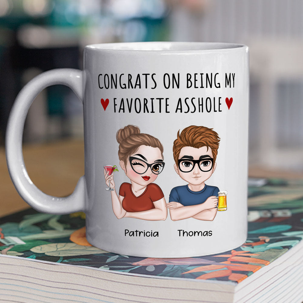 Custom Anniversary Keepsake Gifts For Couple • Lucky Man - Personalized Coffee Mug
