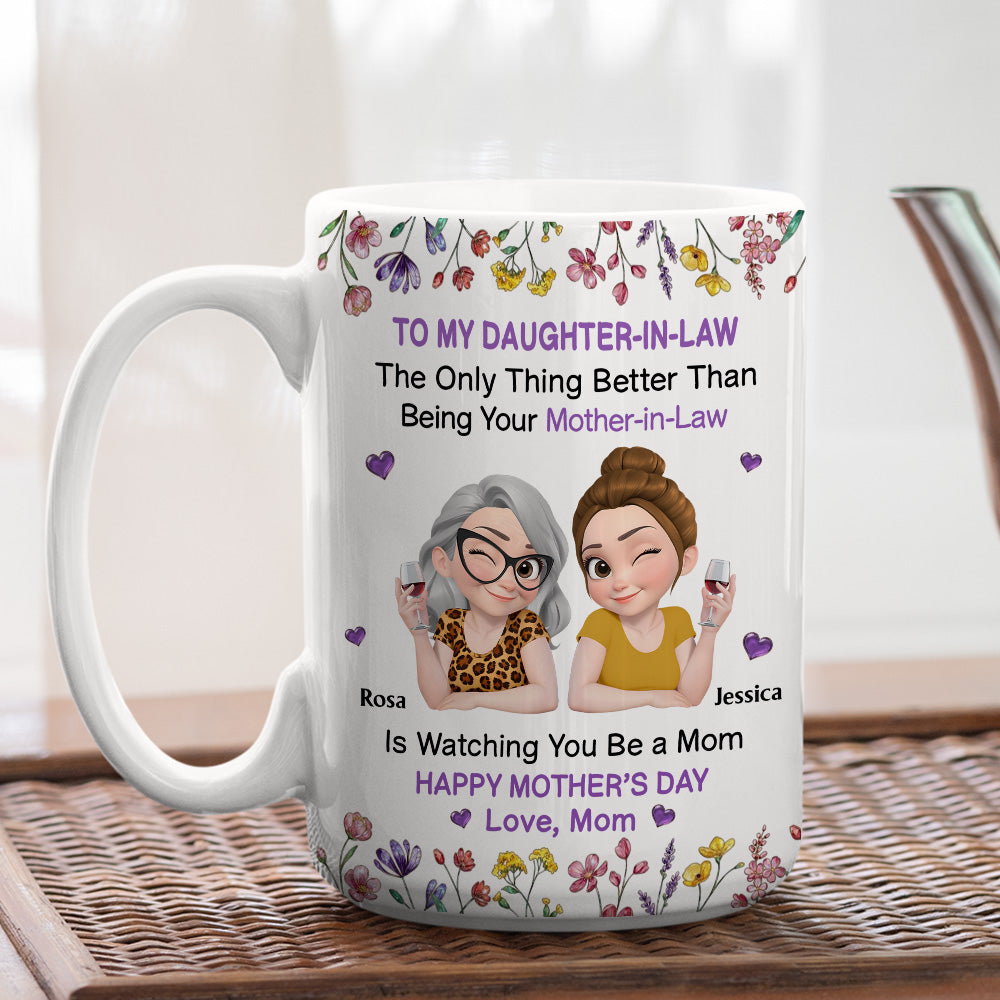 Custom Mother's Day Gift for Daughter • So Lucky To Have You - Personalized Coffee Mug