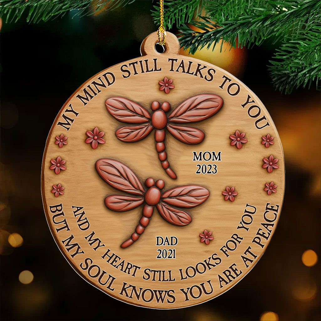 Custom Memorial Christmas Ornament, Sympathy Keepsake •  My Soul Knows - Personalized Acrylic Ornament