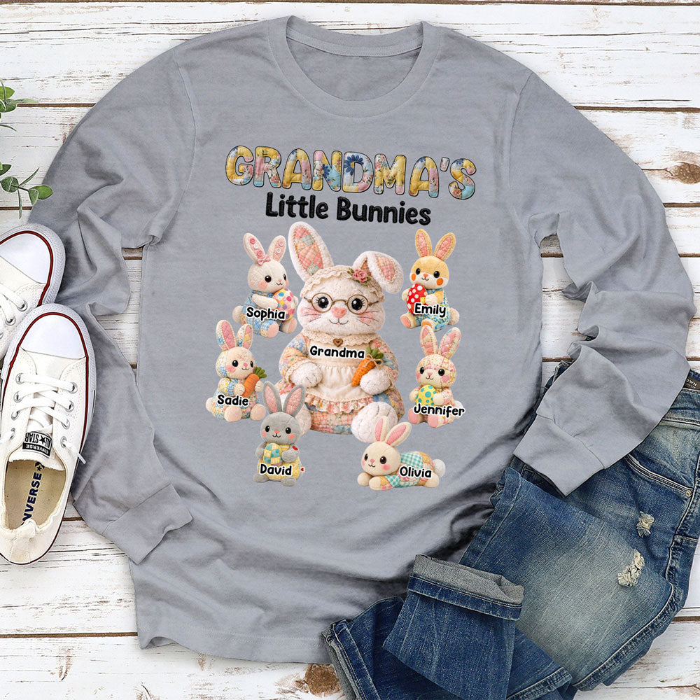 Custom Christmas & Birthday Gift for Grandma • Grandma Bunny Garden - Personalized Shirt
