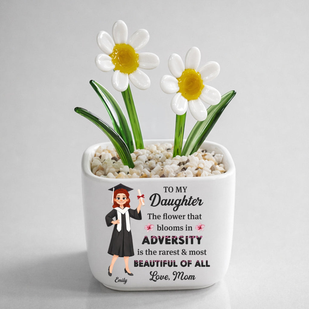 Courage Blooms From Struggle - Personalized Glass Birth Month Flower