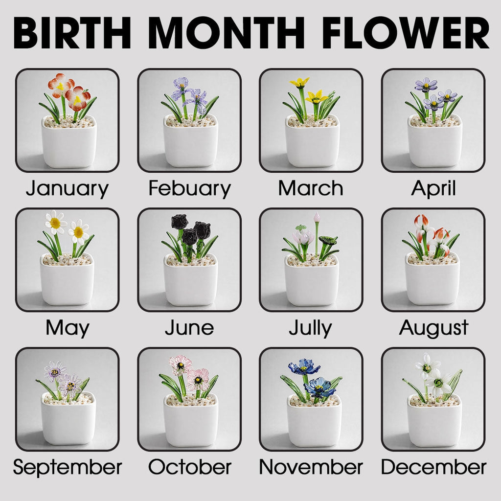 Courage Blooms From Struggle - Personalized Glass Birth Month Flower