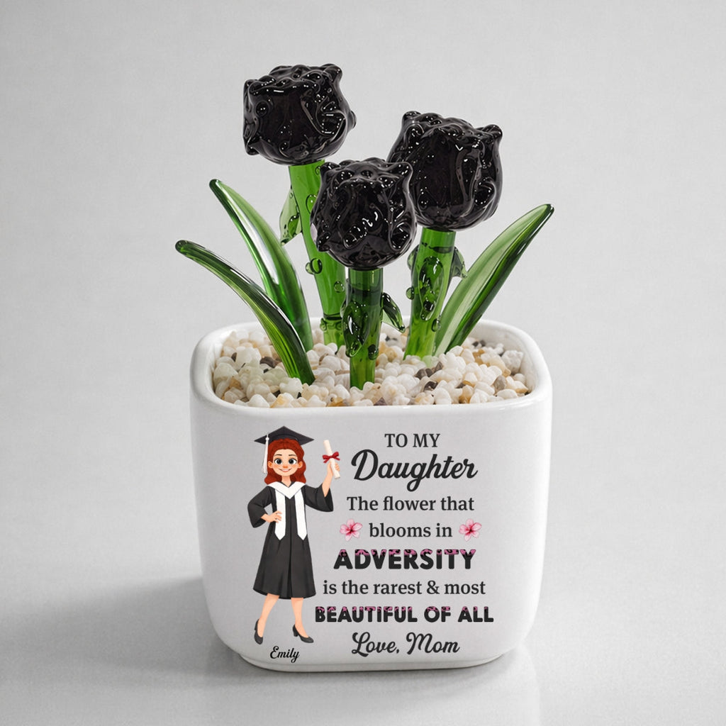 Courage Blooms From Struggle - Personalized Glass Birth Month Flower