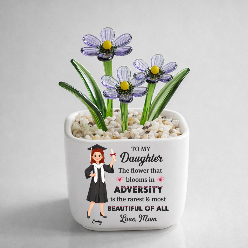 Courage Blooms From Struggle - Personalized Glass Birth Month Flower