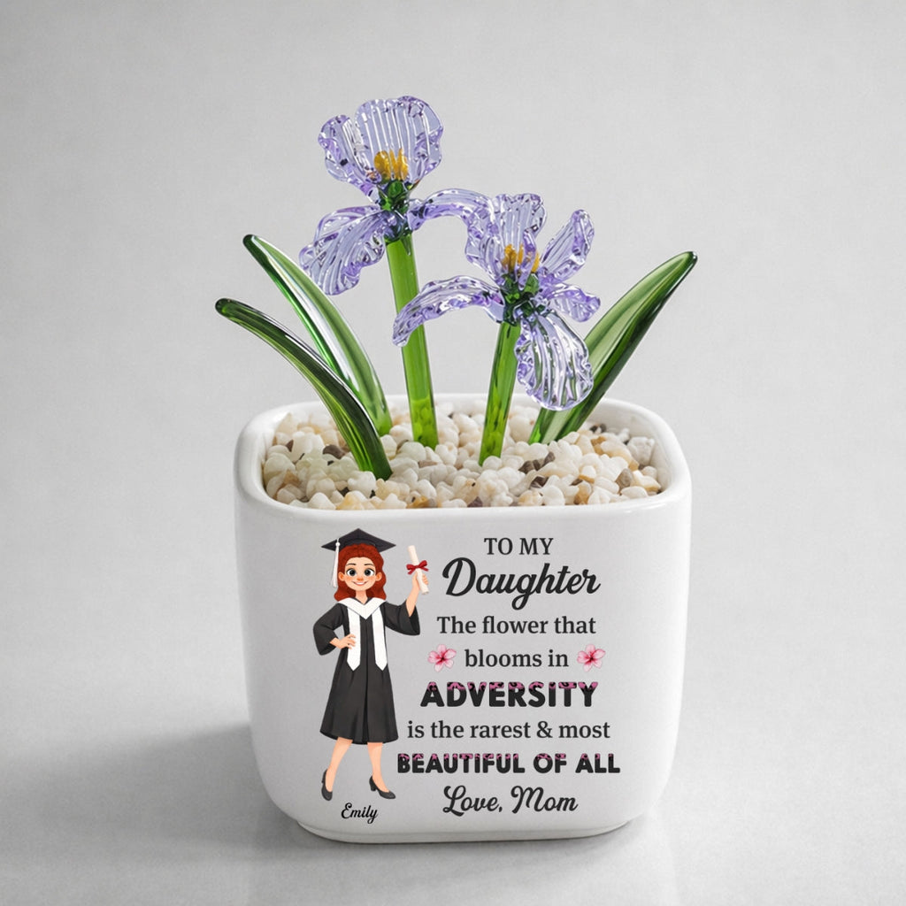 Courage Blooms From Struggle - Personalized Glass Birth Month Flower