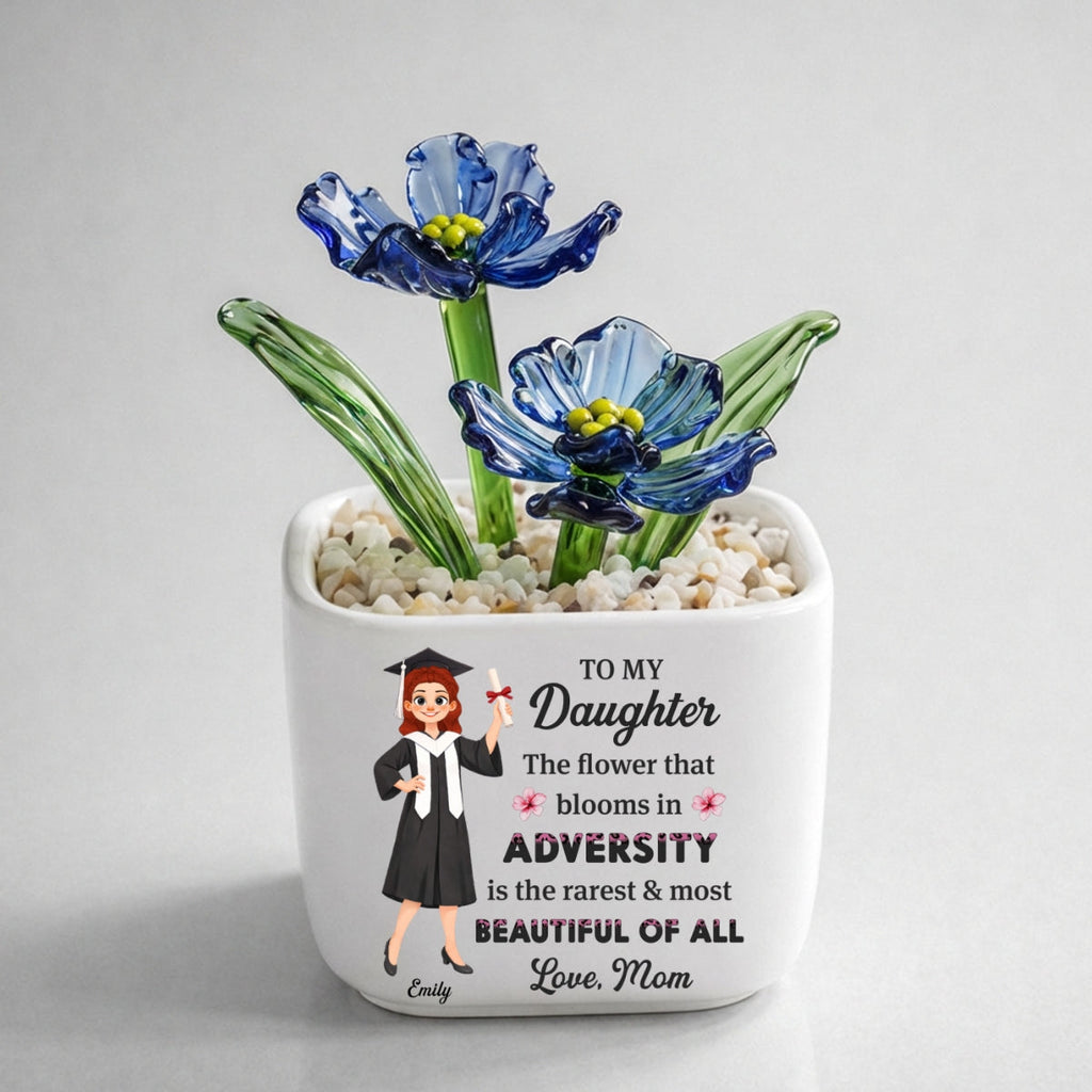 Courage Blooms From Struggle - Personalized Glass Birth Month Flower