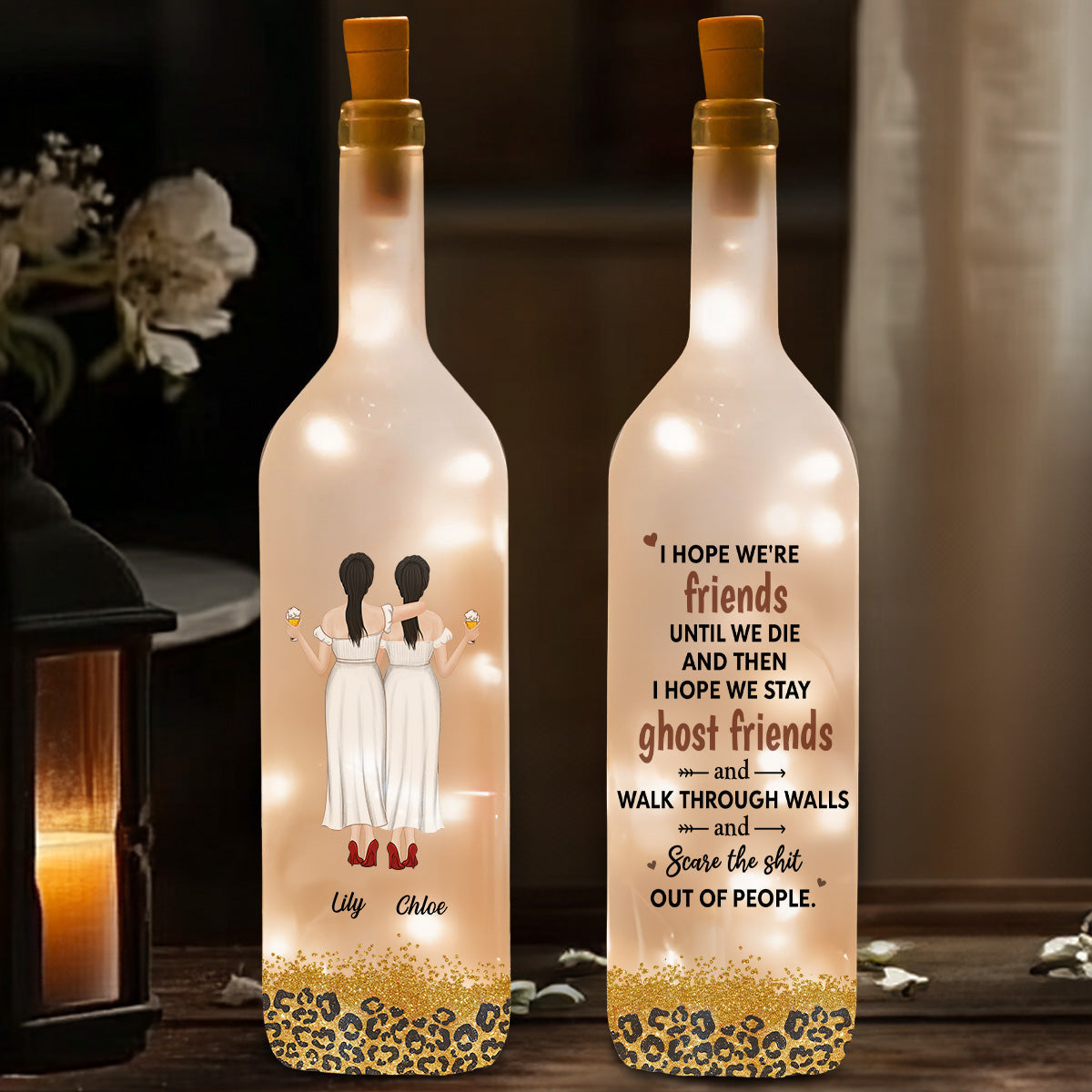 We Are Friends Until We Die - Personalized Bottle Lamp