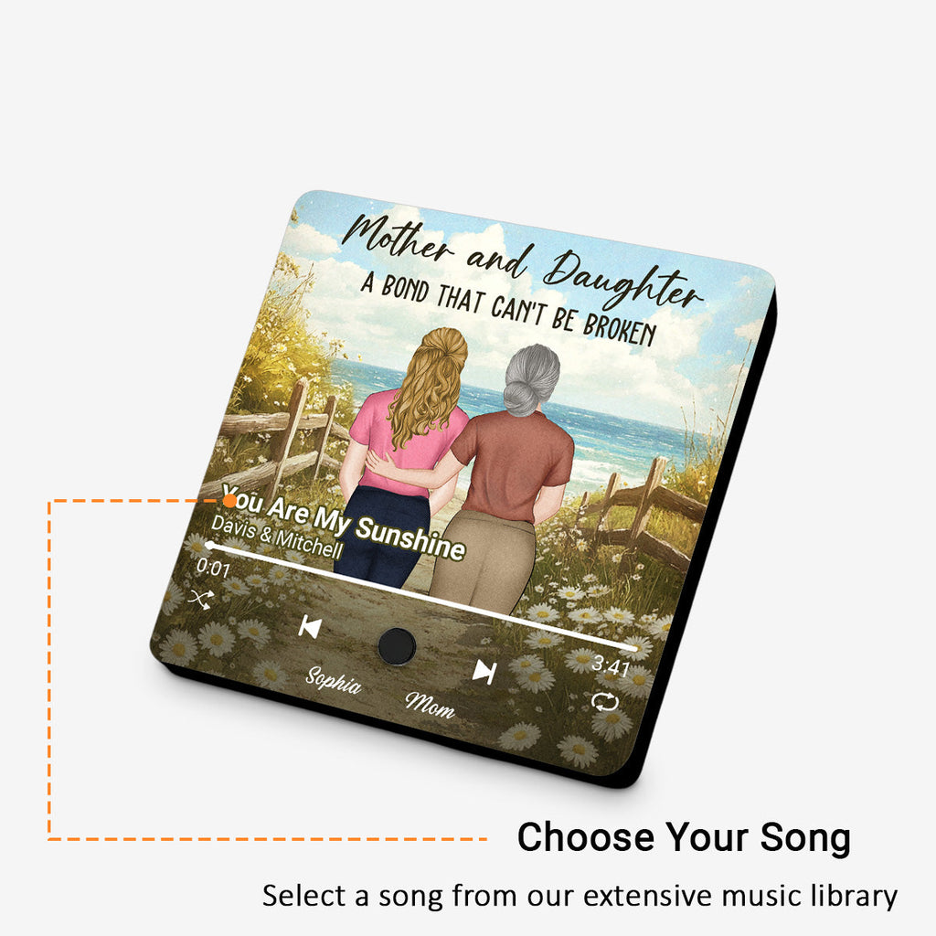 Mother And Daughter - Personalized Music Fridge Magnet