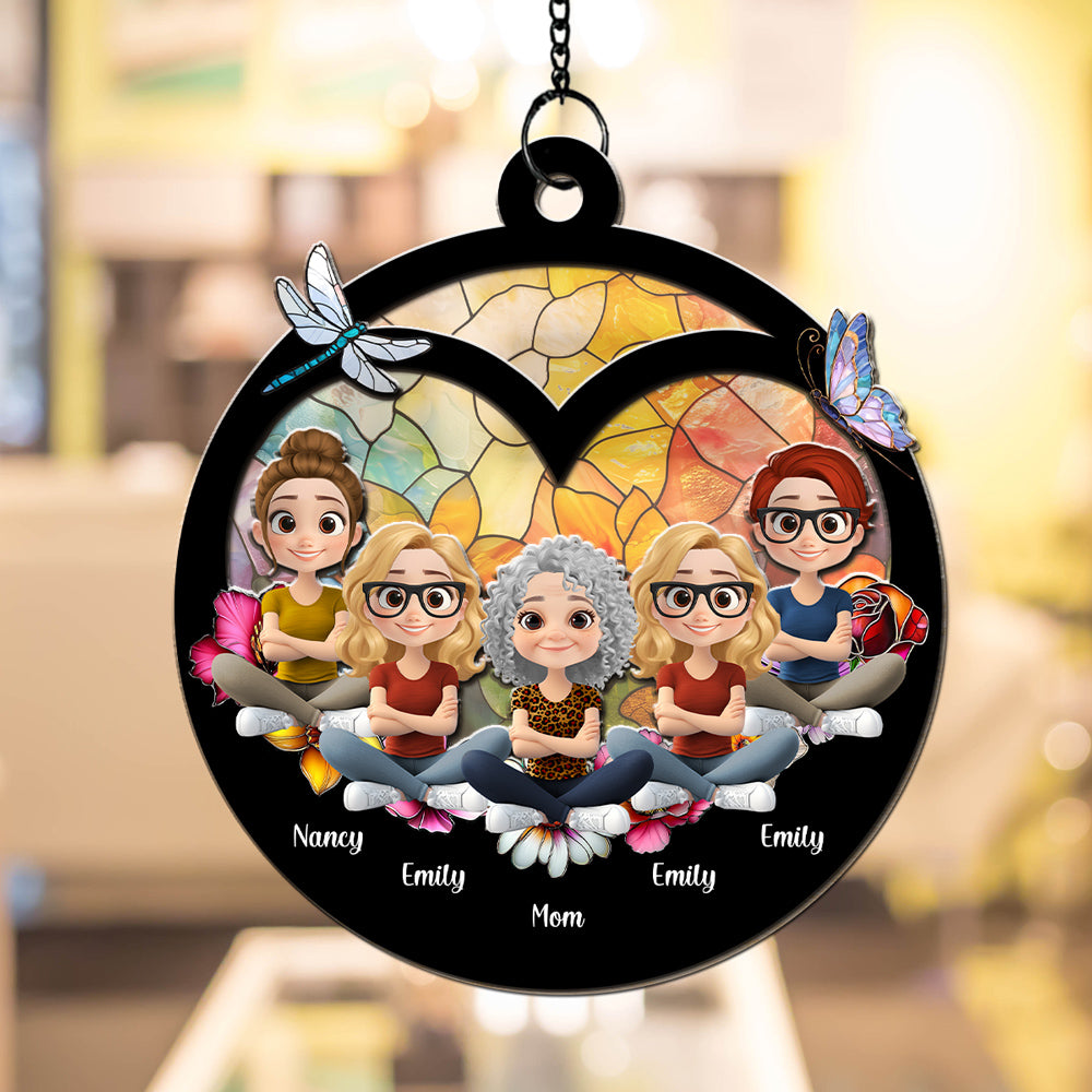 Custom Hanging Decor for Mom Daughter, Mother's Day Gifts • Together Forever - Personalized Suncatcher